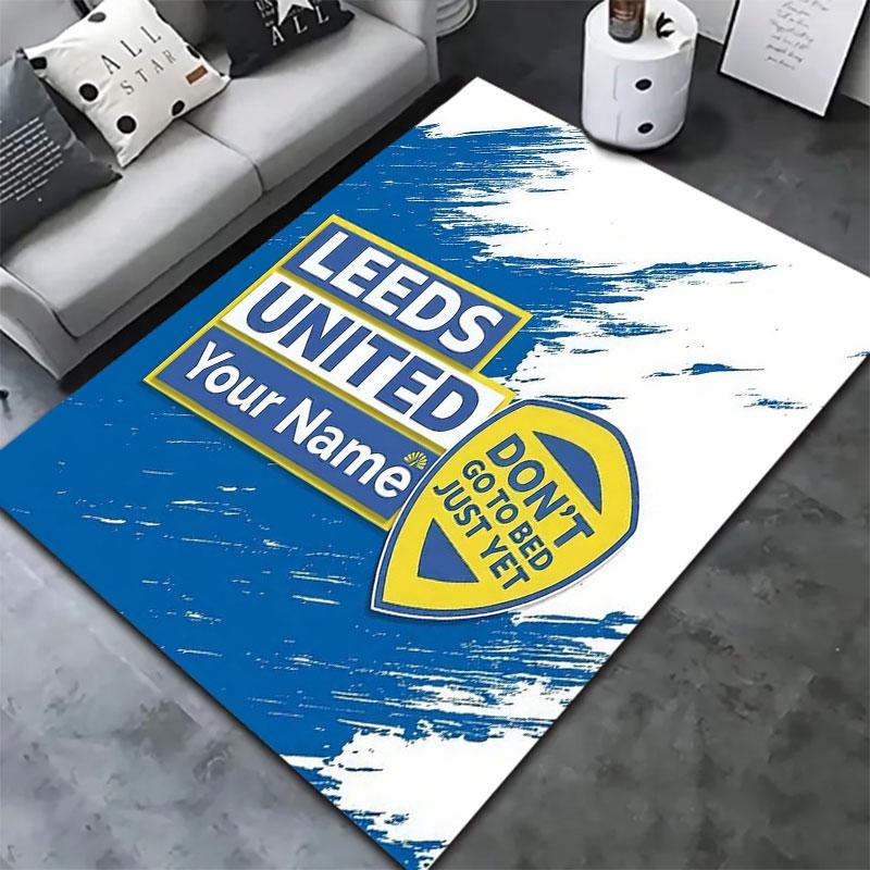Leeds United Custom Name Carpet Rug for Living Room Bedroom Home Sofa Decoration,Kids play Non-slip Floor Mat