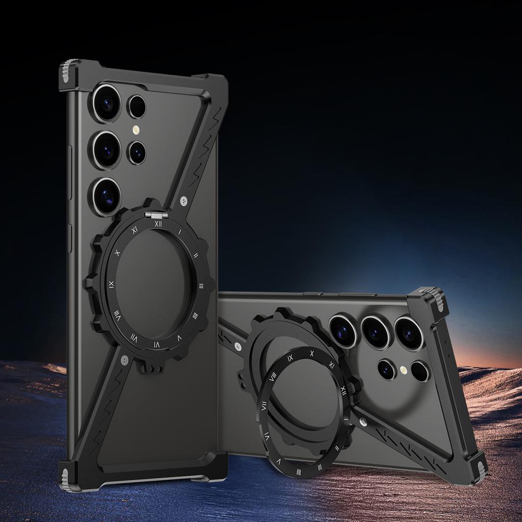 For Samsung Galaxy S25 Ultra Kickstand Case Compatible with MagSafe Z Shape Bumper Phone Cover