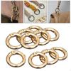 10Pcs Round Spring Snap Hooks Carabiner Keyring Clasp DIY Clip for Keychain Key Purse