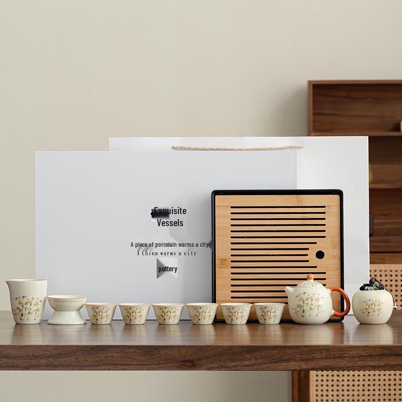 Zhu Chuang Jing Pin Ru Kiln Dragon Egg Tea Set