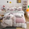 3D Lovely Cat Duvet Cover Set,cute Pet Cat Bedding Set Full Queen King Size,Cute Animals Luxury Quilt Covers Gifts Home Textiles