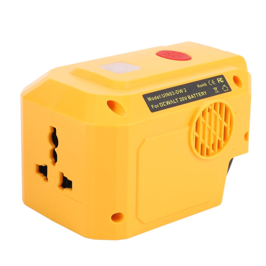 Портативный инвертор 200 Вт Инвертор для аккумулятора 18 В со светодиодной лампой 200 лм для DCB206 205 DCB204