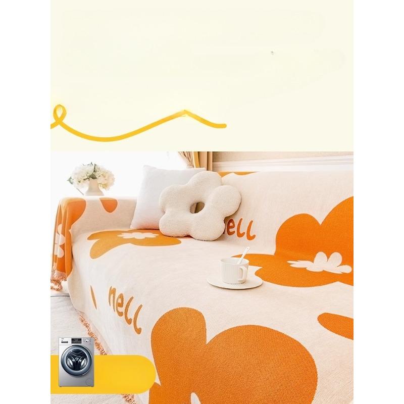 Полотенце для дивана в стиле Инс, шенилловый чехол для дивана, универсальный чехол для дивана на четыре сезона, полностью закрытый, двухсторонний, универсальный