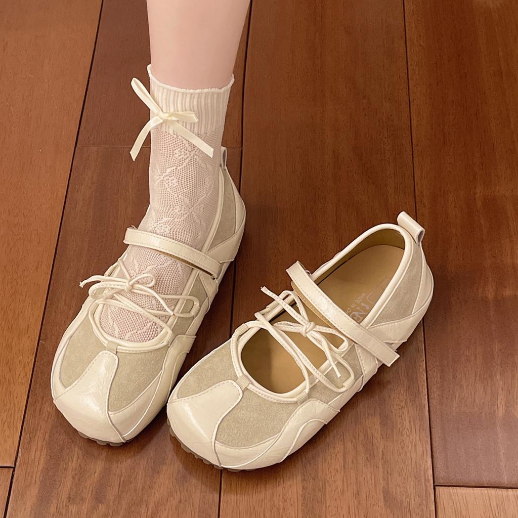 Панк балетки серебристые Мэри Джейн одинарные туфли женские 2025 лето дышащие новые сандалии повседневные с мелким вырезом немецкие тренировочные туфли