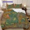 Fantasy Realm Exploration Three-piece set (1 * duvet cover + 2 * pillowcase, without core) 2D Flat Christmas birthday gift Bedding set