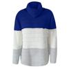 Ladies Casual Loose Round Neck Bib Color-blocking Long-sleeved Knitted Sweater