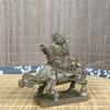 Chinese Antique Bronze Laozi Riding Ox Pendant Tea Pet Desktop Decoration