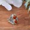 Solid 925 Sterling Silver Carnelian Gemstone Boho Designer Birthstone Gift Handmade Ring Jewelry Statement Ring