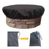 Round Firepit Cover 600D Oxford Fabric Waterproof Cover Tear Resistant Firepit Protector