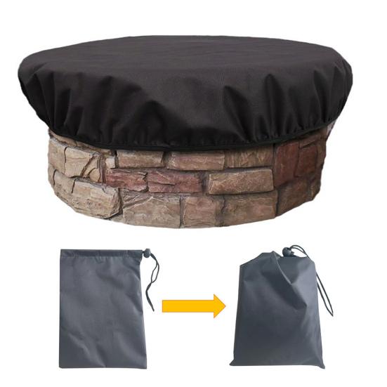 Круглый чехол для костра 600D Ткань Оксфорд Водонепроницаемый чехол, устойчивый к разрывам, защита для костра