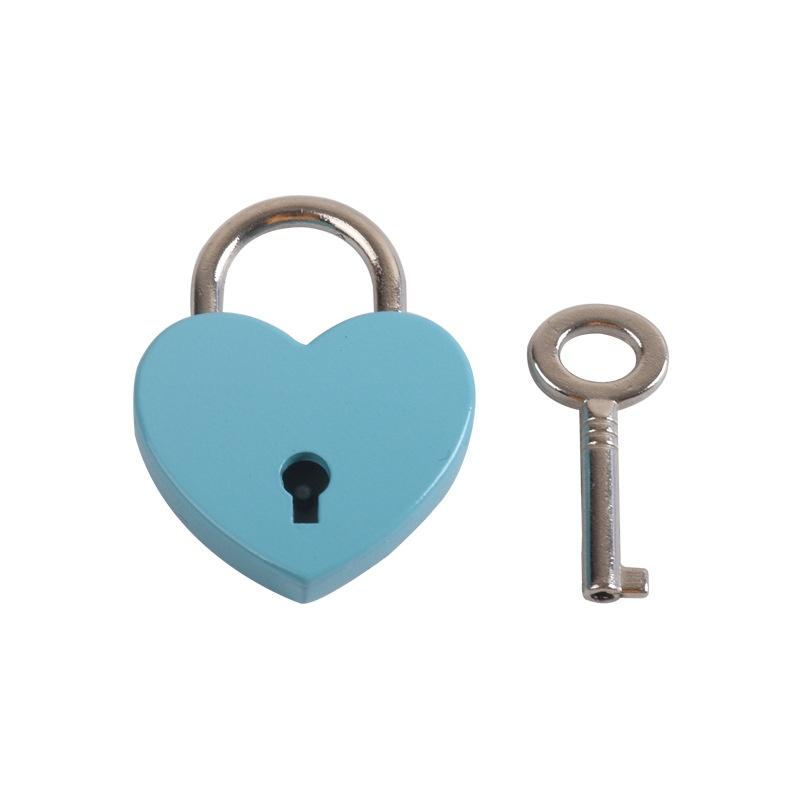 Антикварный стиль Сердце Форма Навесной замок Винтажный замок Розовый Романтический Милый Дневник Навесные замки Замок с ключом Свадебные украшения