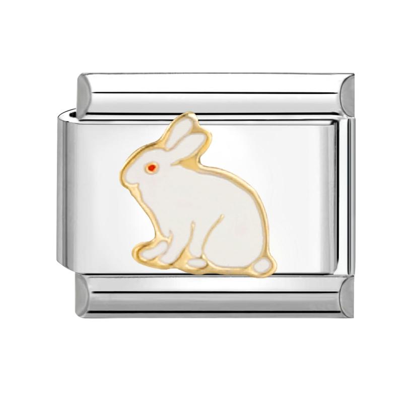 Модные цветы Глаза дьявола Сердце Бабочка Вишня Итальянские шармы из нержавеющей стали Подходят для браслета 9 мм Циркон DIY Изготовление Подарки