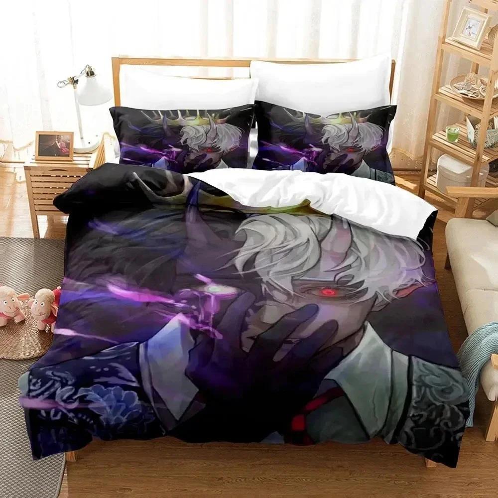 Комплект постельного белья с 3D-принтом в стиле аниме «Ранбу», пододеяльник, одеяло, наволочка, размер «king-size» для мальчиков и девочек, для взрослых