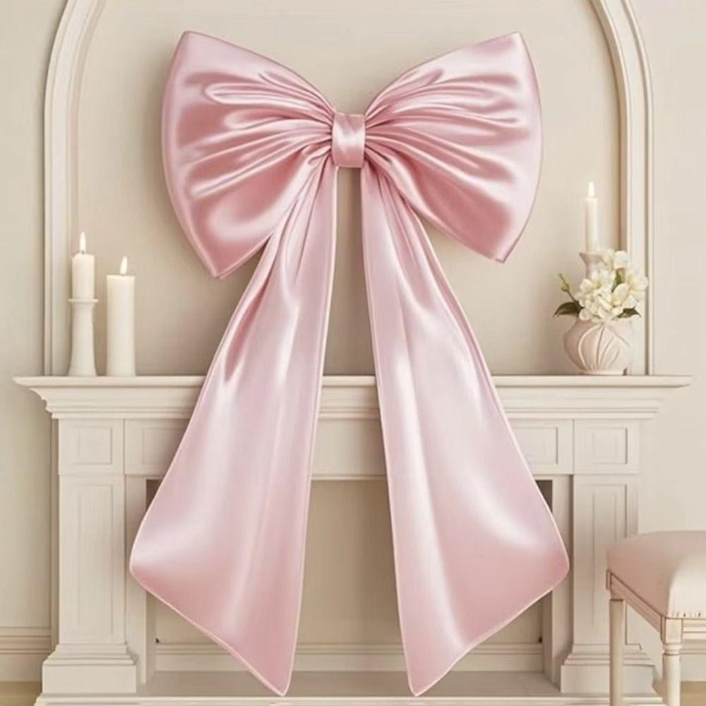 50x130cm Large Christmas Bowknot Solid Color Christmas Decorative Bow Wedding Party