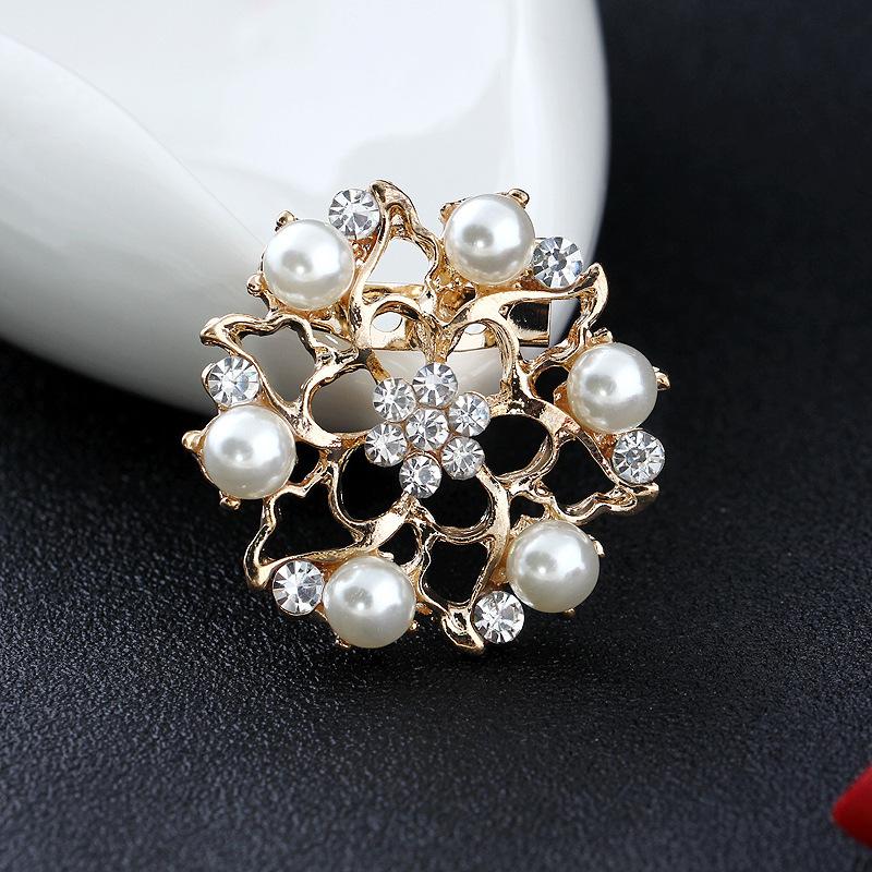 Универсальная жемчужная трехмерная брошь-корсет в виде венка двойного назначения, женские аксессуары, долговечный цвет, изысканная гипоаллергенная брошь, подарок