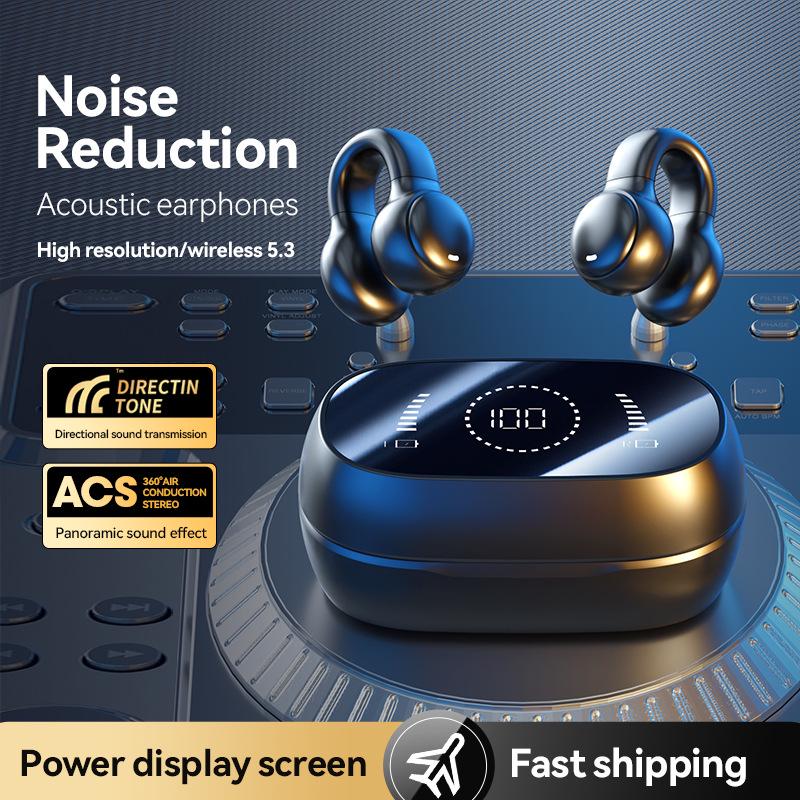 Новая Bluetooth-гарнитура M47 Conduction: Беспроводная связь, крепление на ухо, цифровой дисплей, длительное время работы от аккумулятора для занятий спортом.