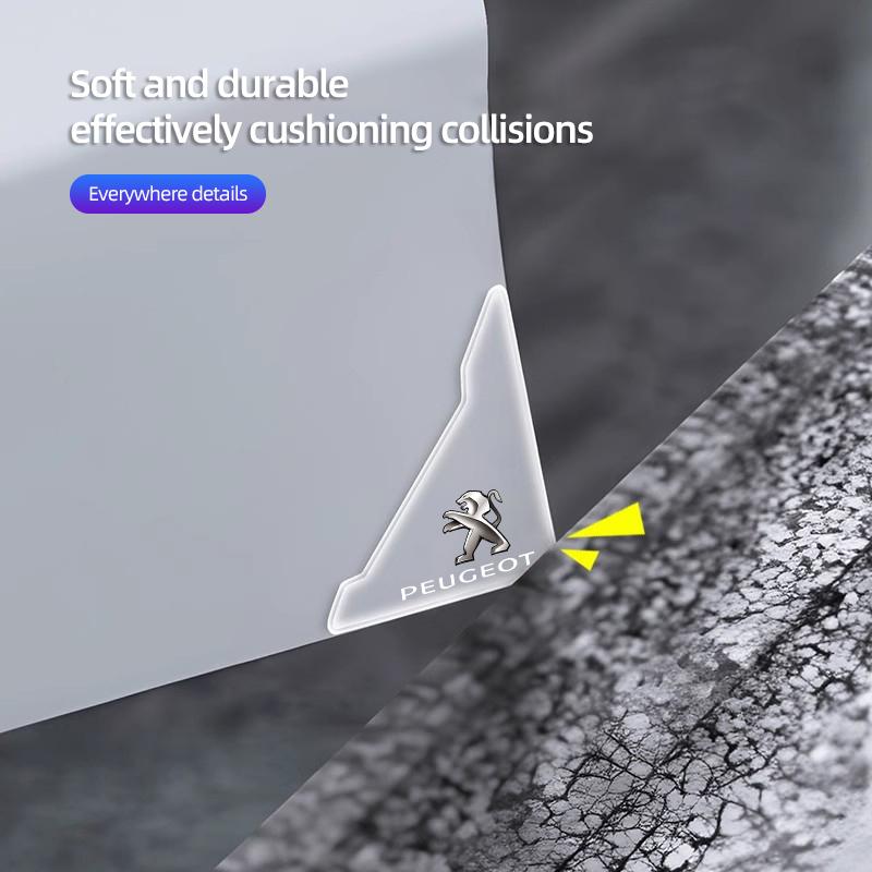 4Pcs Car Door Anti-scratch Sticker Auto Protective Decals For Peugeot 5008 408 308 a Landtrek 208 2008 3008 Rifter 508 e-Expert