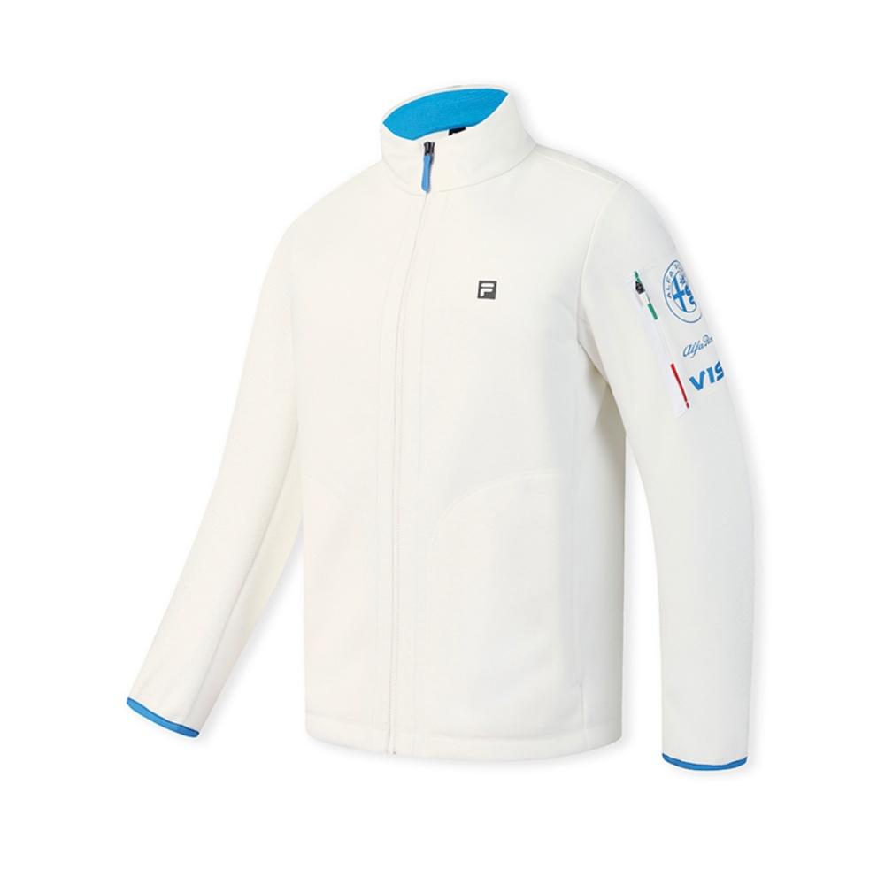 Fila Исследуйте Моду Простую Классическую Спортивную Повседневную Флисовую Теплую Удобную Универсальную Вязаную Куртку Мужские куртки Снежно-Белый A11M617506FWT
