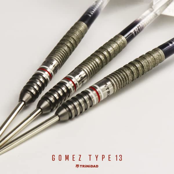 TRiNiDAD PRO Gomez13 Steel Trinidad Pro Gomez 13 Yuki Yamada Player Model Darts Barrel Steel Silver Tdd0134