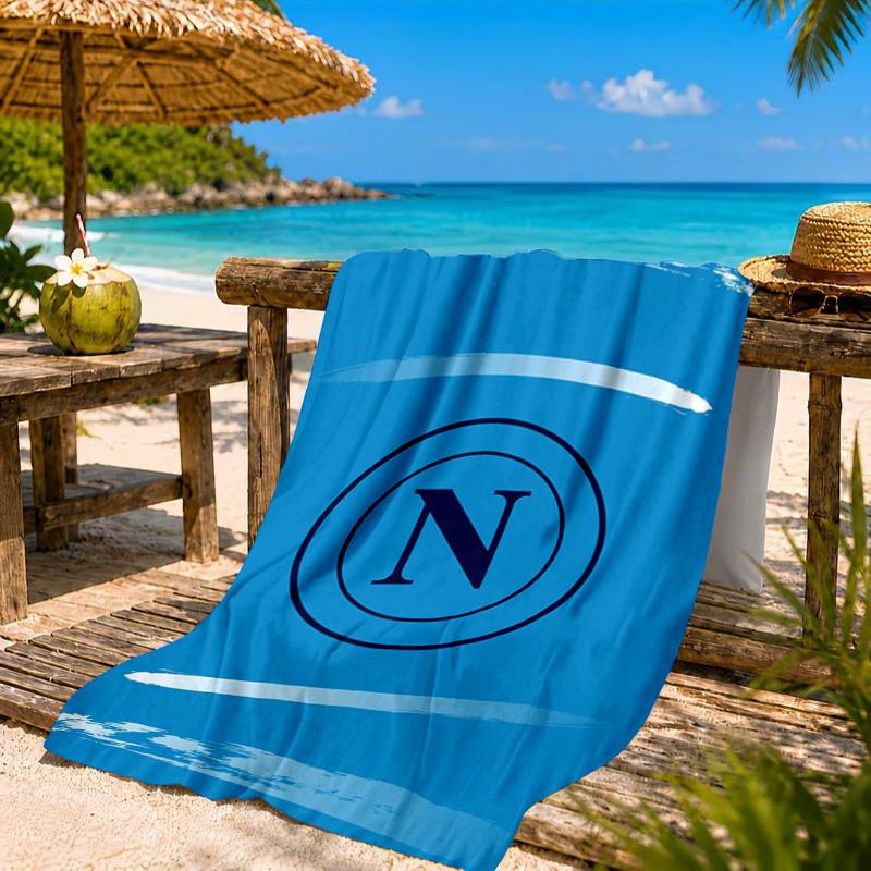 Napoli Football Club Emblem Beach Towel, Quick-drying, Easy to Care for, Suitable for Both Fitness and Beach Vacations,Sports Essential