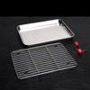 Baking Pan Sheet with Rack Reusable Food Container Cookie for BBQ Family