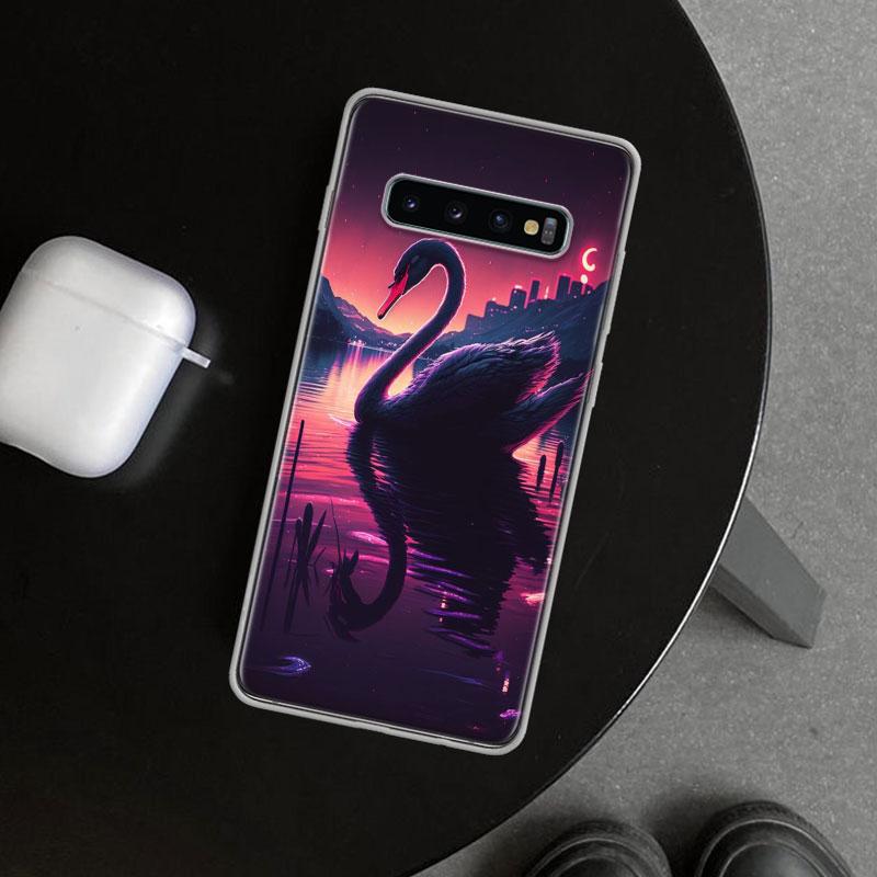 Черный лебедь Благородный Чехол-крышка для телефона для Samsung Galaxy S26 S25 Edge S24 S23 Ultra S22 Plus S21 FE S20 + Художественный Индивидуальный Fundas Gala