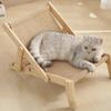 Cat Sisal Lounge Chair Sisal Scratcher Elevated Bed Cat Hammock Removable Sisal Pad Adjustable For Indoor Cats All Seasons