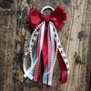 Boot Charm with Loop 2Pcs Ribbon Bow for Cowgirl Boots, Women Satin Western Decorations Hanging Ring, Universal Decoration Accessories