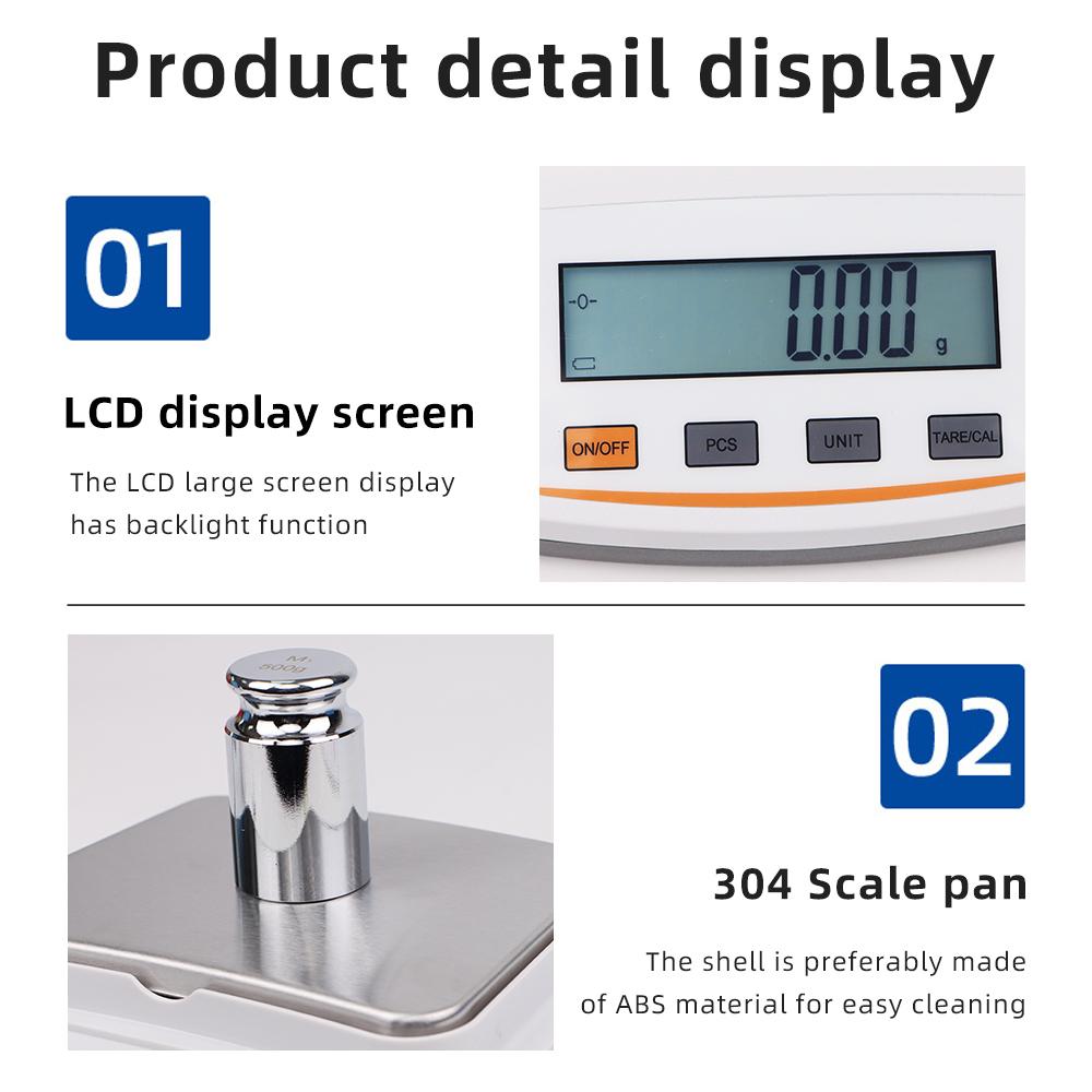 Electronic Balance Scale 0.01g High Accuracy With LCD Screen Analytical Electronic Balance Scientific Counting Scale