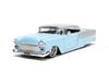 Большие мускулы 1:24 1955 Chevrolet Bel Air Металлическая модель автомобиля - Игрушка для детей и взрослых (Светло-синий)