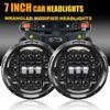 7 Inch LED Round Motorcycle Headlight With Hi/Low Beam 6000LM Super Bright Front Headlamp DRL Turn Signal Lights For Street Bike