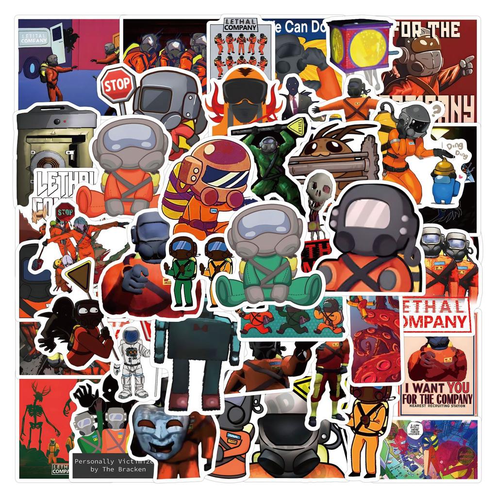 10/50pcs Game Lethal Company Stickers Gaffiti Stickers for DIY Luggage Laptop Skateboard Bicycle Stickers