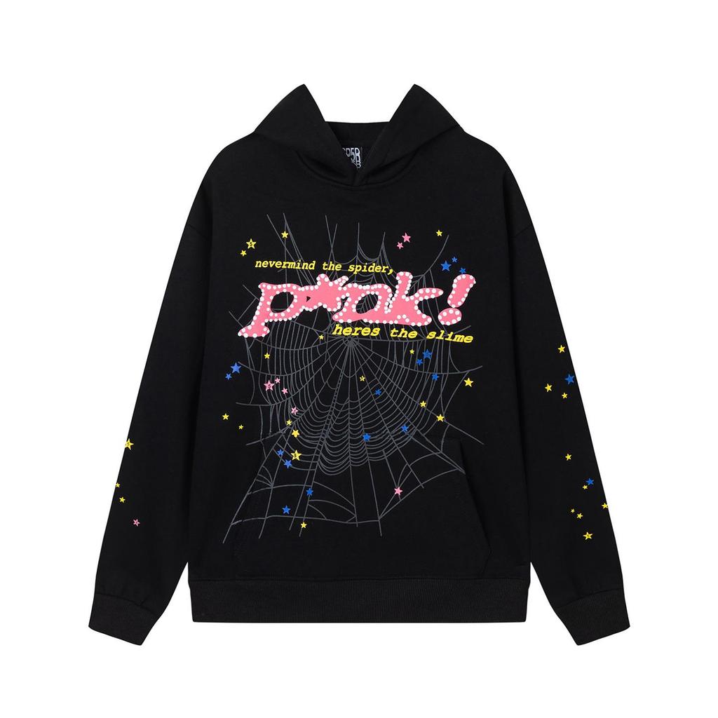 SP5der Паутина Плюс Велюровый Комплект Худи и Штанов - Унисекс Модный Уличный Стиль