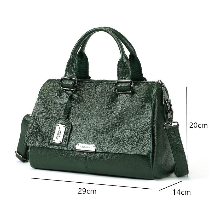 Johnature Fashion Handbag Versatile Women Leather Bag Casual Solid Color Large Capacity Shoulder & Crossbody Bags