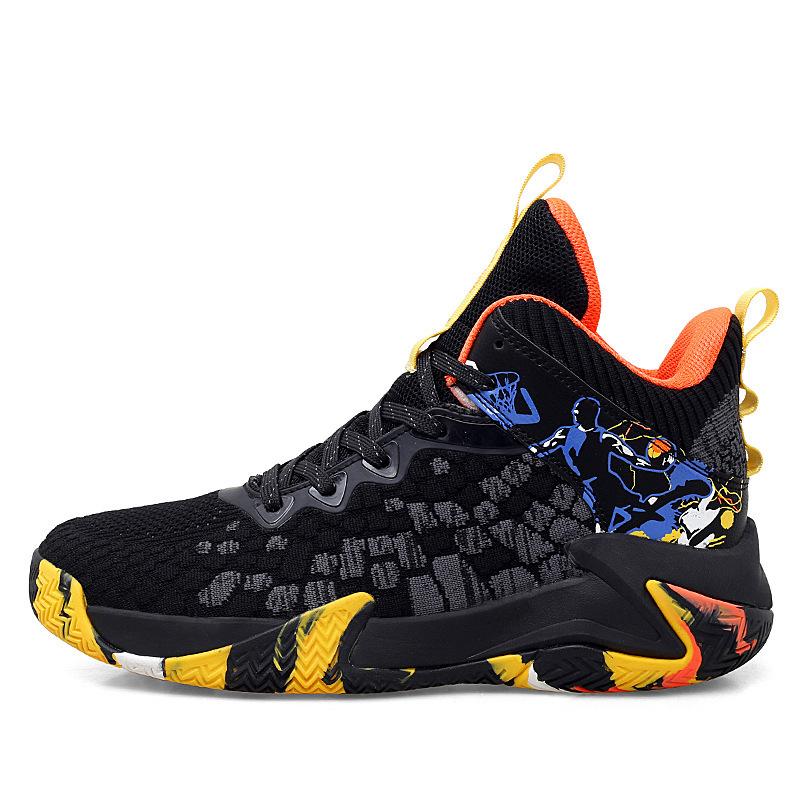 Источник Баскетбольные кроссовки Мужские высокие кроссовки Цзиньцзян Кроссовки для цементной площадки Уличная обувь для внешней торговли Повседневные кроссовки для бега