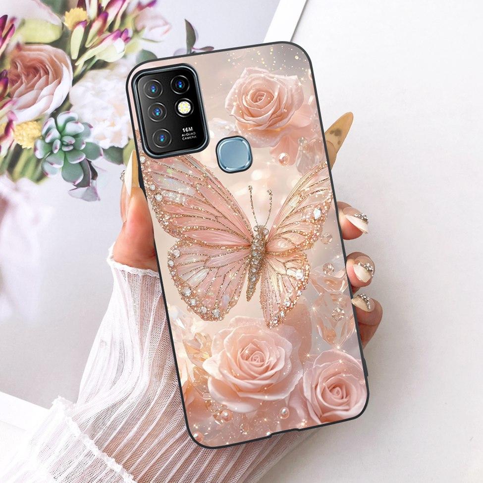 Case For Infinix Hot 10 Cover Aesthetic Cute Cat Fashion Funny Painted Bumper For Infinix Hot10 X682B X682C Casing