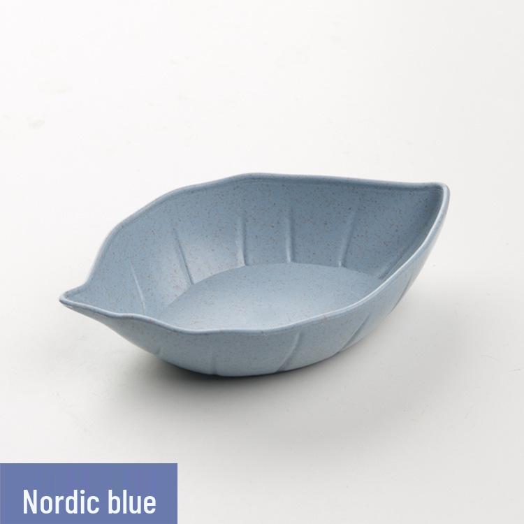 Heart Wheat Straw Seasoning Dish: Creative Plastic Pickle & Snack Plate.