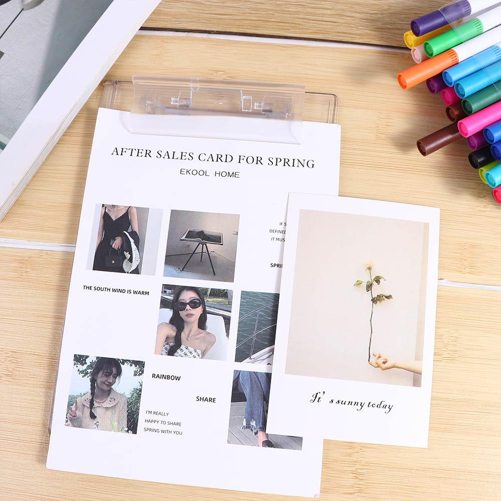 Durable Memo Clipboard Transparent Paper Organizer Portable File Folder Drawing