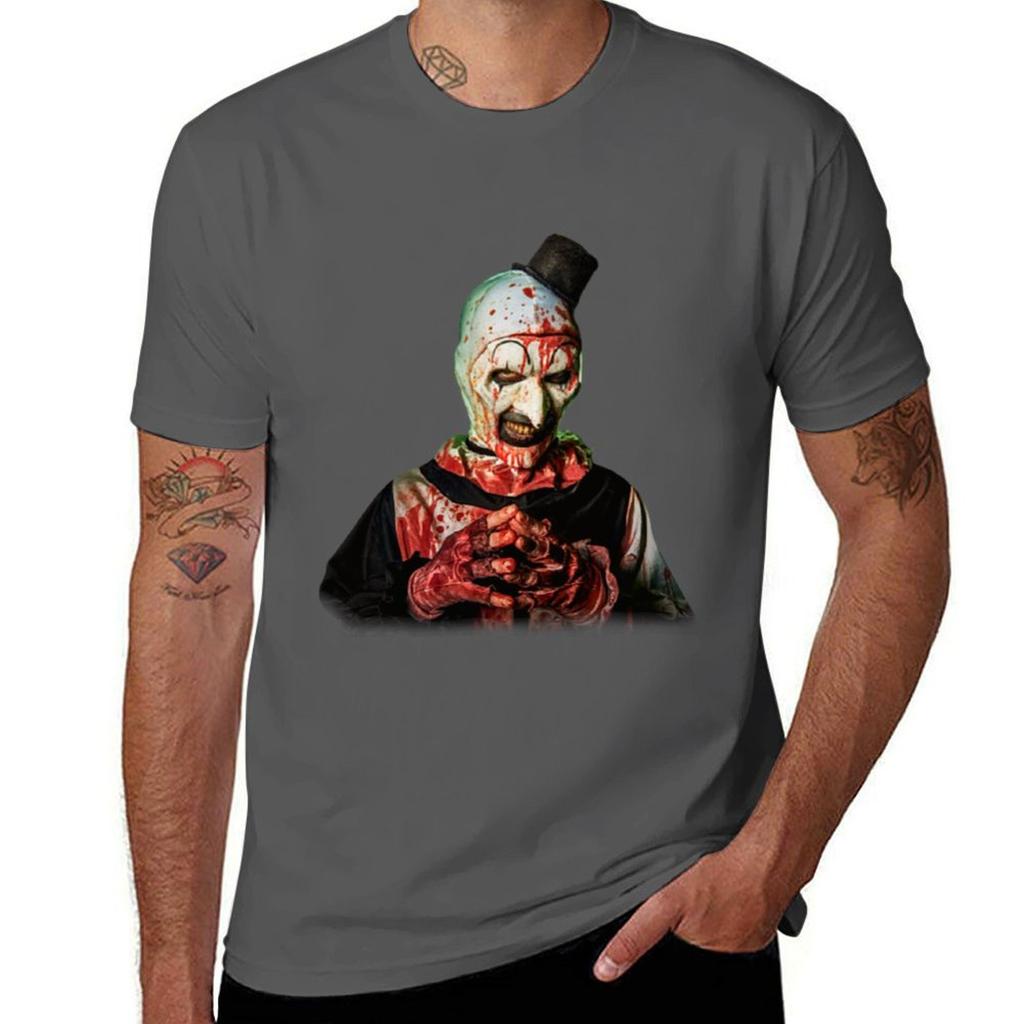 Terrifier Clown Movie Tshirt Antiwrinkle Short Sleeve Tshirt