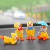 4 шт./набор зонтик-плащ, милая мультяшная утка, миниатюрная фигурка, украшения, желтые утята, фигурка для миниатюрного садового декора