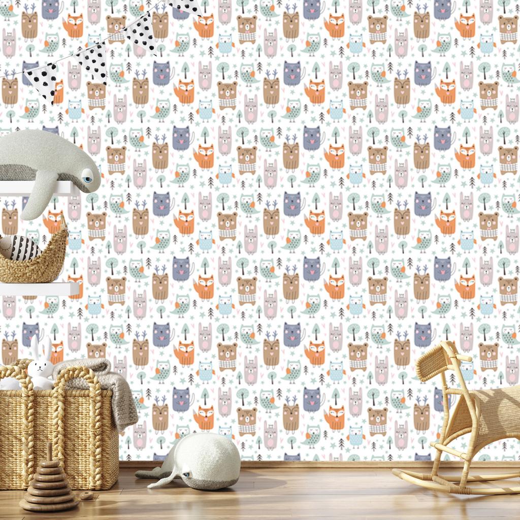 Owls in a Tree Wallpaper for Living Room and Bedroom 50x1000