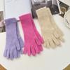 Full Fingers Long Wrist Gloves Rabbit Wool Winter Mittens Fashion Woolen Gloves  Autumn Winter