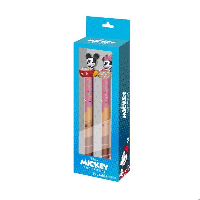 Pack de 2 Stylos Gel Effaçable - Disney Mickey & Minnie Mix - Multicolore - Taille Unique
