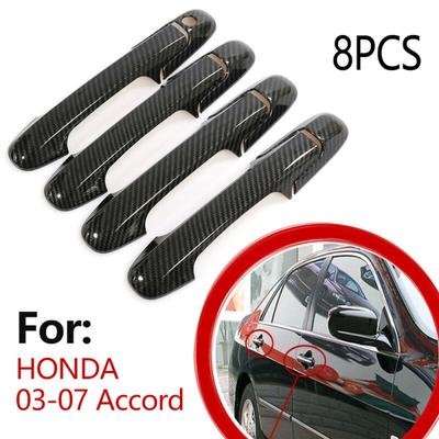 Для Honda Accord 7 Gen 2003-2007 Обновление цвета углеродного волокна для внешнего ремонта автомобиля, накладка на дверную ручку, накладка, авто