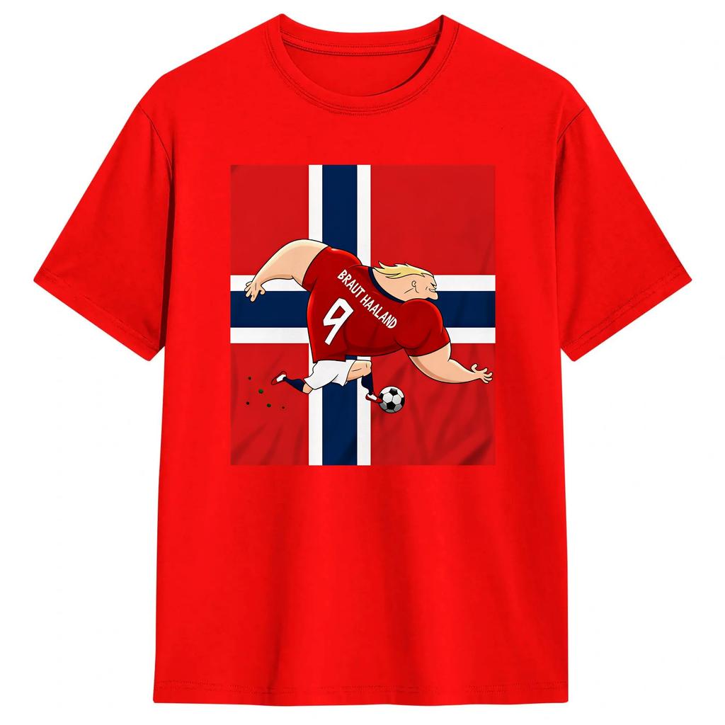 Erling Haaland 2026 T Shirt Beach Harajuku T Shirts Unisexs 100 Cotton O Neck Oversize Tees ShortSleeve Vintage Tshirt