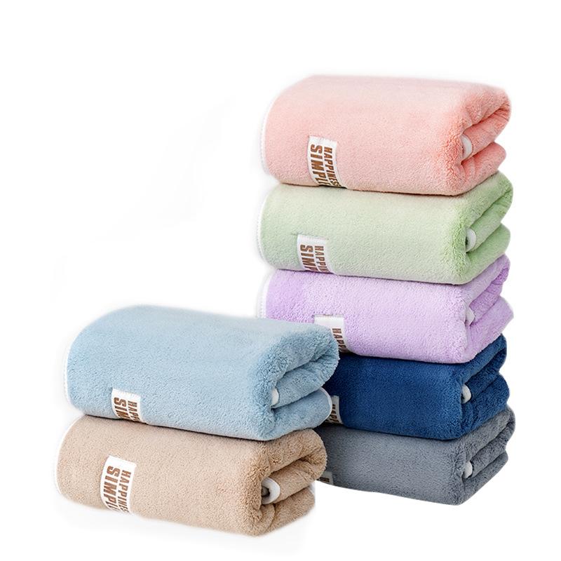 Полотенце Коралловый флис утолщенное большого размера впитывающее взрослое детское бытовое мягкое полотенце для лица