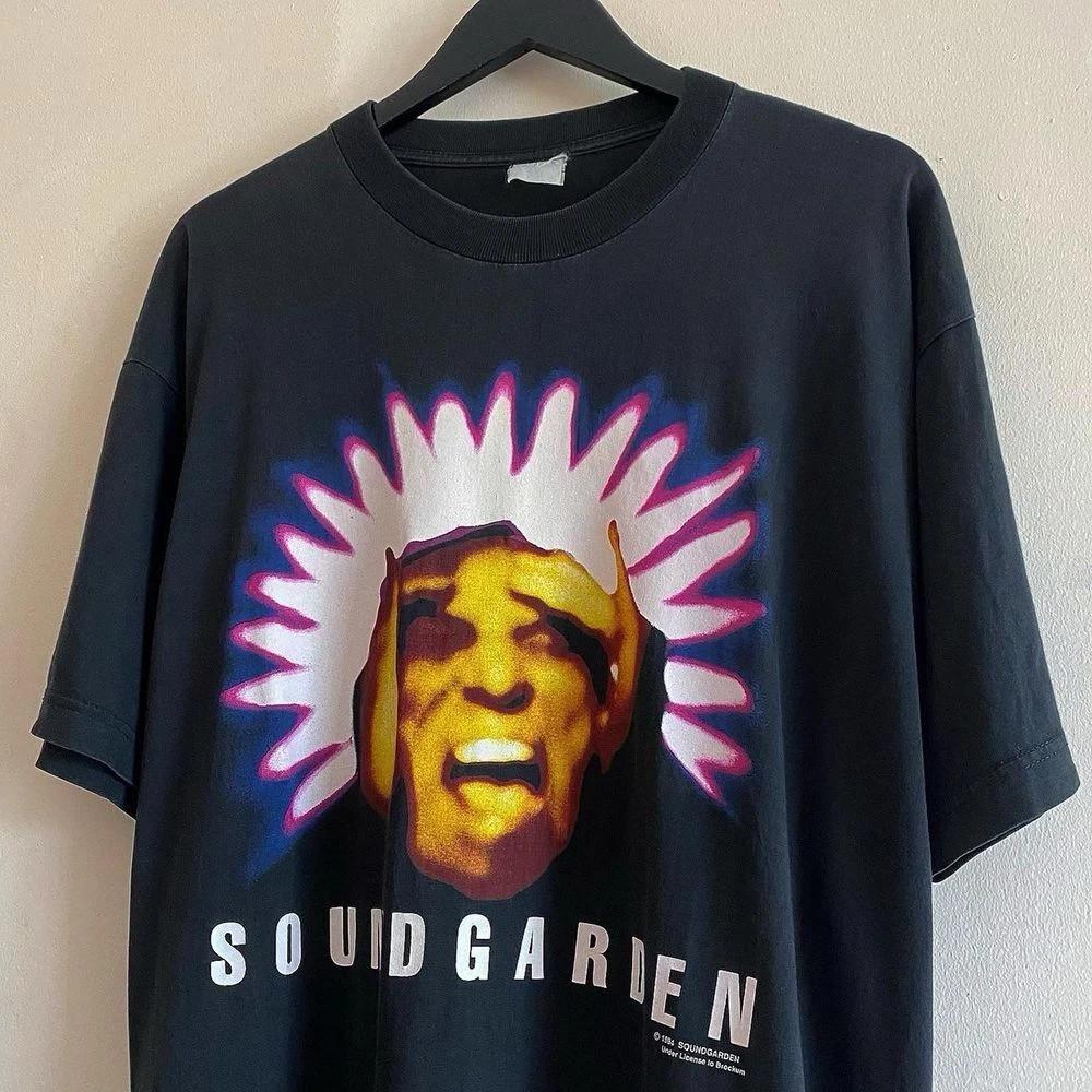 Винтажная футболка Soundgarden Black Hole Sun 1994 года, черная, унисекс, репринт, унисекс футболка