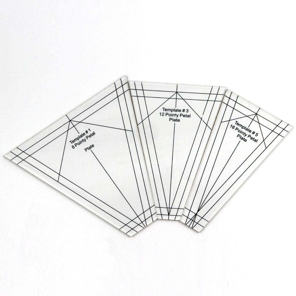 10 Pcs Quilting Template Ruler Multifunctional Regular Plate Template Acrylic Clear Patchwork Ruler for Sewing Quilting