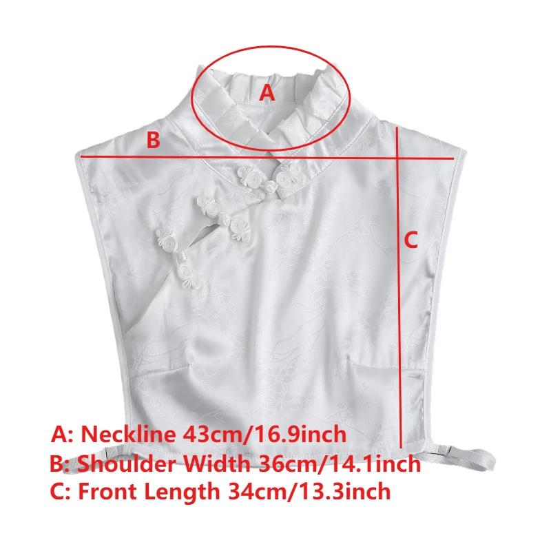 Retro Fake Collar Shirt Women Detachable Shirt Collar False Collar Blouse Women Clothes Accessories Faux Col