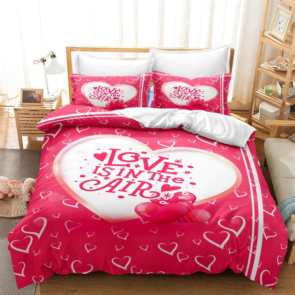 3D комплект постельного белья «Современная романтическая любовь» для молодоженов, одеяло и наволочка AU240 * 270, супер размер, комната для пары, мягкое украшение для дома